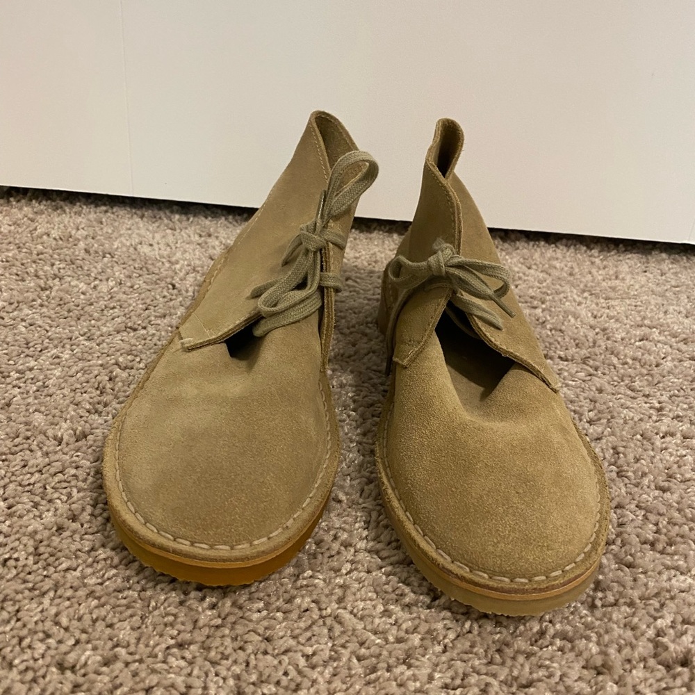 David Richard LTD. Spain Mens Size 8 M Beige Suede Leather Lace Up Shoes